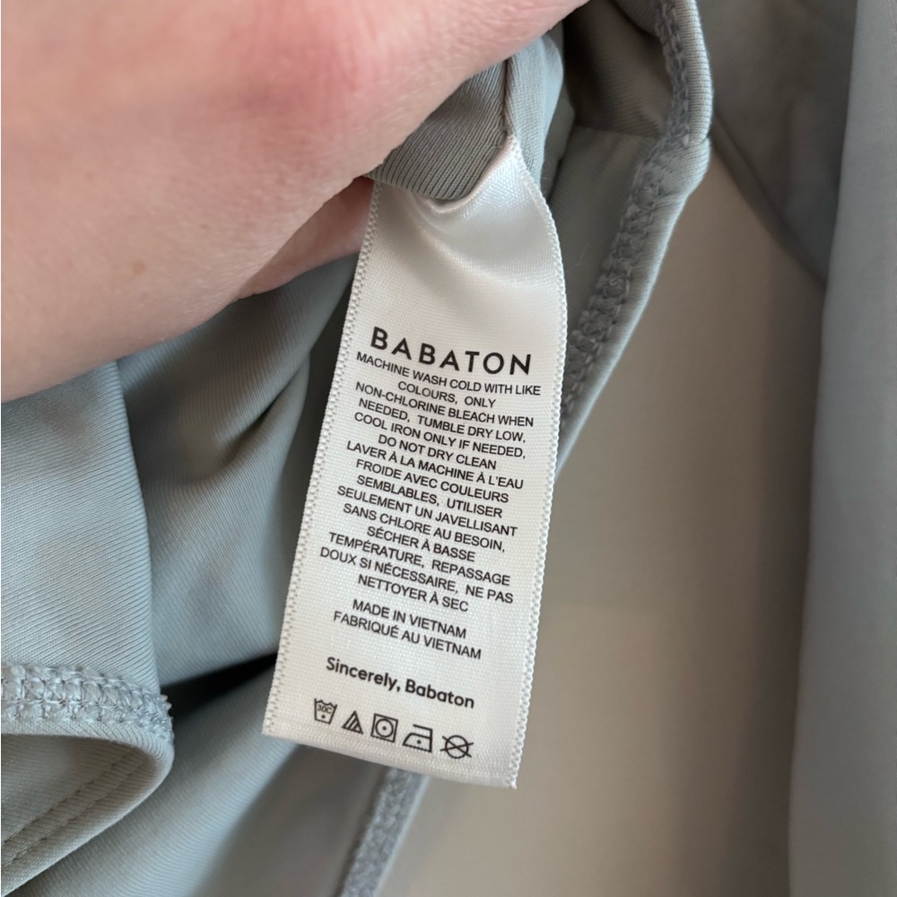 Babaton Contour Crew Long-Sleeve Bodysuit, Grey, Crewneck, Size Small - Picture 6 of 8